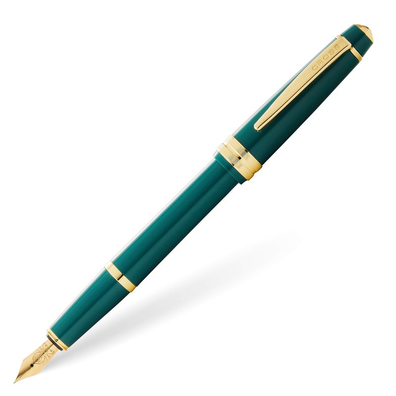 Cross Bailey Light Polished Green Resin and Gold Tone Fine Nib Fountain Pen - Image 1