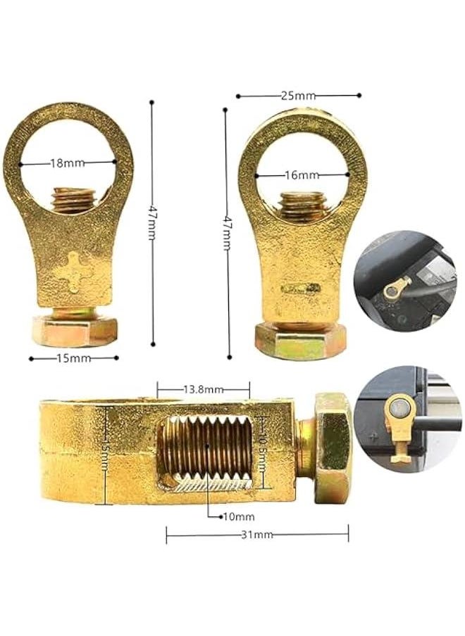 Generic 2024 Pure Copper Battery Terminal, Upgrade Pure Copper Battery Connection Clip Car Battery Terminal Connectors Kit, Battery Terminal Connector Clamps Battery Terminal Connectors  - Image 2