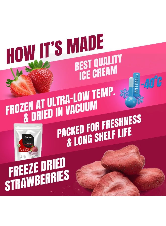 Karish Crunchy Bites Freeze Dried Strawberry 20g – Real Fruit Snack with No Added Sugar – Healthy Frozen Fruit Treat for Kids & Adults - Image 3