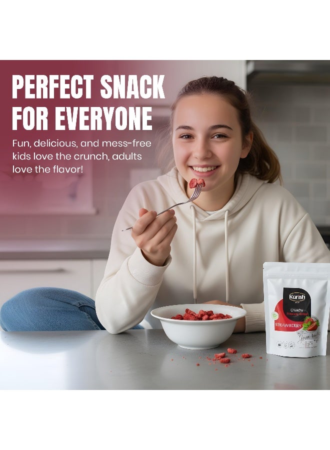 Karish Crunchy Bites Freeze Dried Strawberry 20g – Real Fruit Snack with No Added Sugar – Healthy Frozen Fruit Treat for Kids & Adults - Image 5