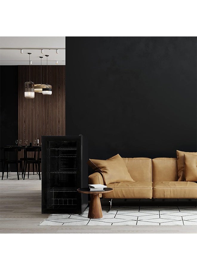 ثلاجة عرض بباب زجاجي سعة 73 لترًا - أسود - D160SC22-1