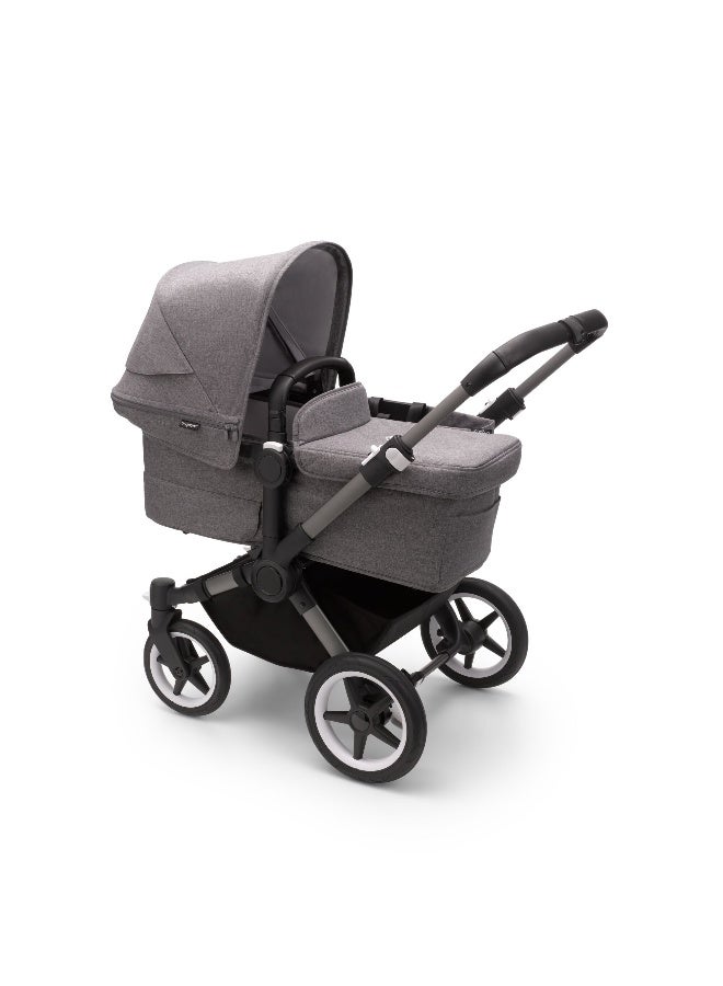 Bugaboo Donkey 5 Mono Complete - Single Stroller Converts to Side-by-Side Double Stroller, Multiple Seat Positions - Graphite/Grey