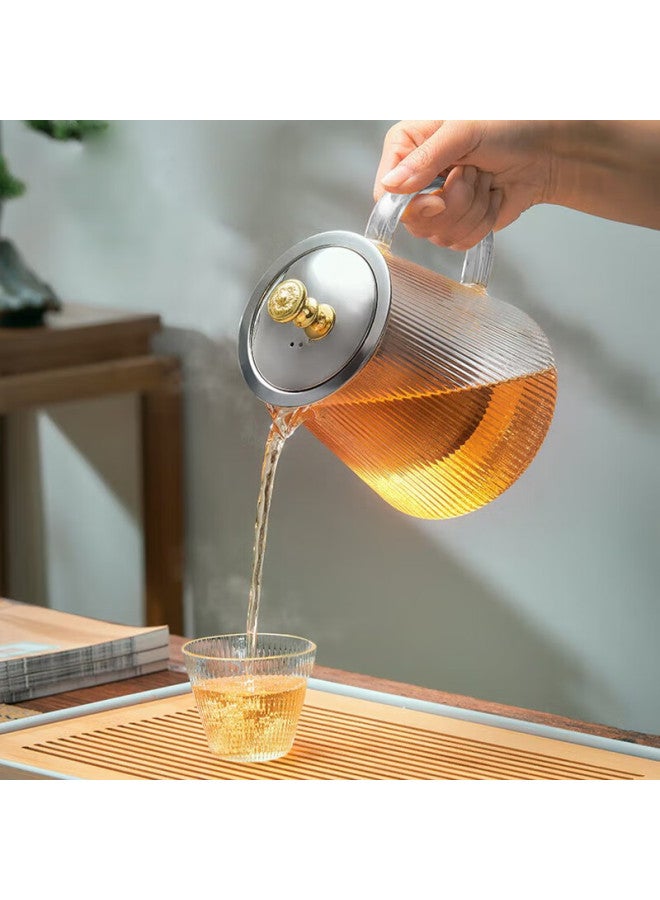 Pinyu Tea Set Large Capacity Teapot With 4 Cups High Borosilicate Glass Tea Set Complete Home Premium Tea Brewing Pot And Cups - Image 2