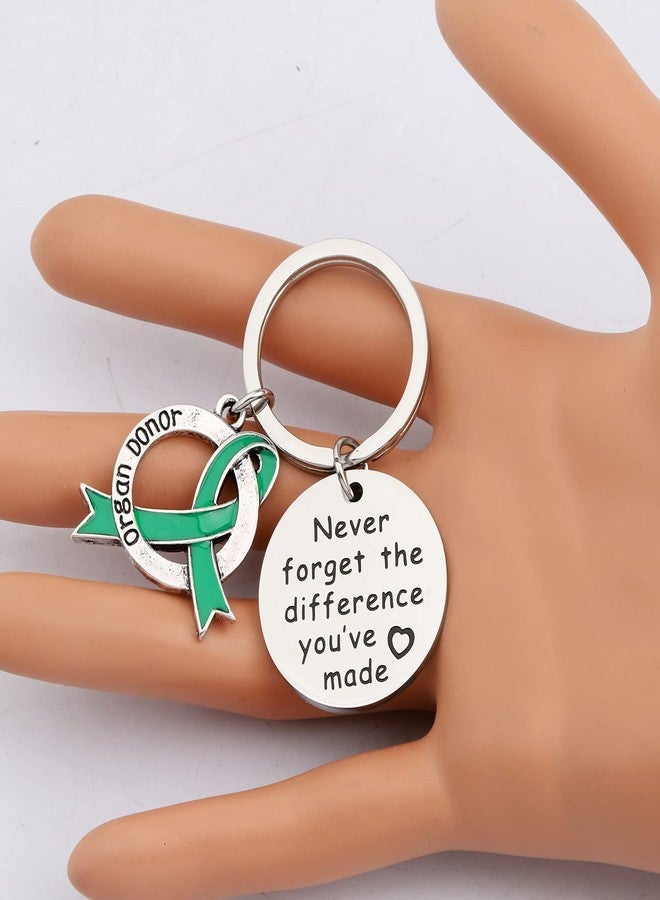 MYOSPARK Organ Donor Gift Organ Donation Awareness Gift Transplant Gifts Never Forget The Difference You’ve Made Keychain (Organ Donor KC) - Image 5