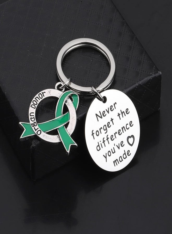 MYOSPARK Organ Donor Gift Organ Donation Awareness Gift Transplant Gifts Never Forget The Difference You’ve Made Keychain (Organ Donor KC) - Image 3