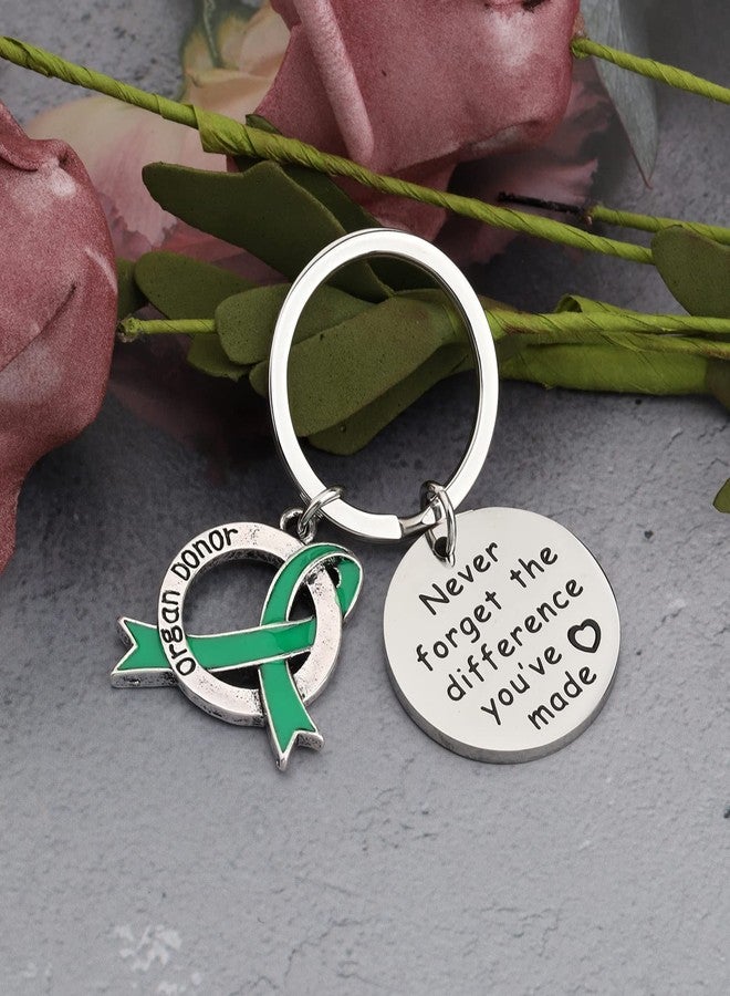 MYOSPARK Organ Donor Gift Organ Donation Awareness Gift Transplant Gifts Never Forget The Difference You’ve Made Keychain (Organ Donor KC) - Image 4