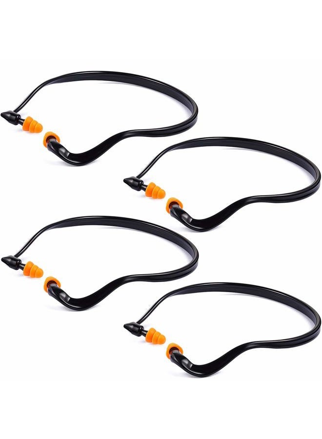 BBTO Banded Earplugs for Shooting Range Band Ear Plugs Lightweight Silicone Earplugs for Hearing Protection, Noise Reduction, Work, Construction, Sleeping, Concerts, Motor Sports Racing (4 Pieces) - Image 1