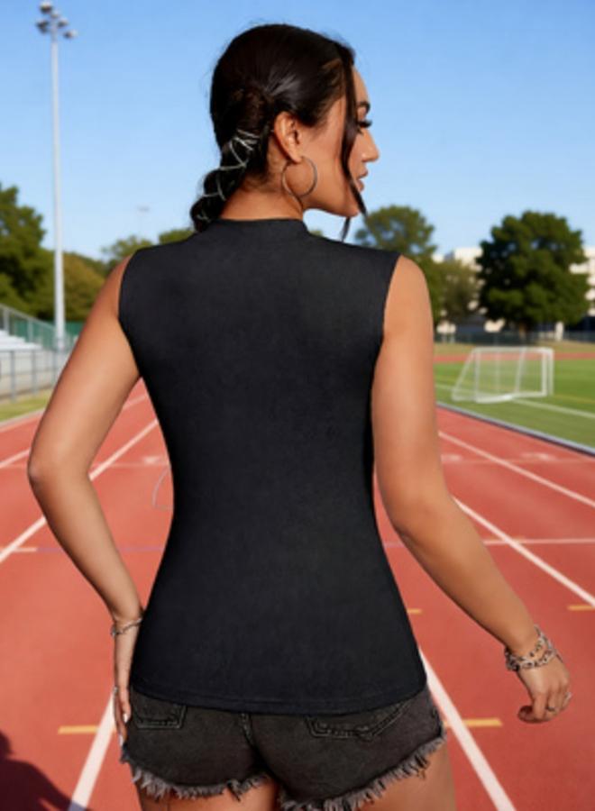 Take Two Black Sleeveless High-Neck Top - Image 4