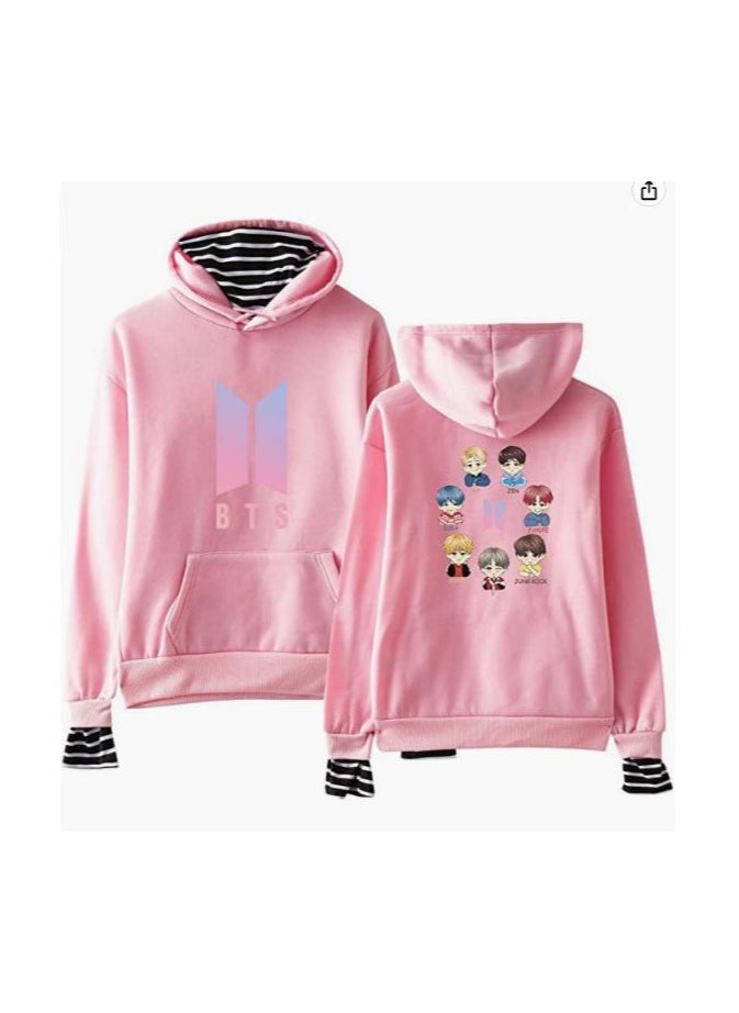 General - BTS Love Yourself Concert Hoodie Pink - Image 1