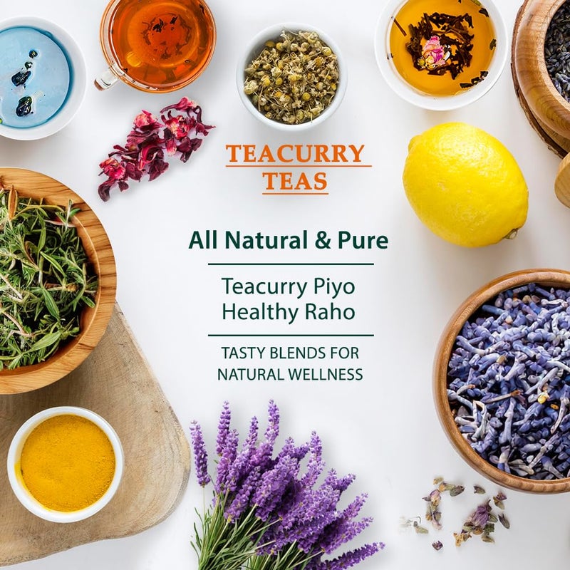 Teacurry Omega Support Tea (1 Month Pack | 100 gram Loose + Infuser) - Powerful Vegan Blend, Rich in Omega 3 for Joints, Hair, Eyes and Brain - Image 5