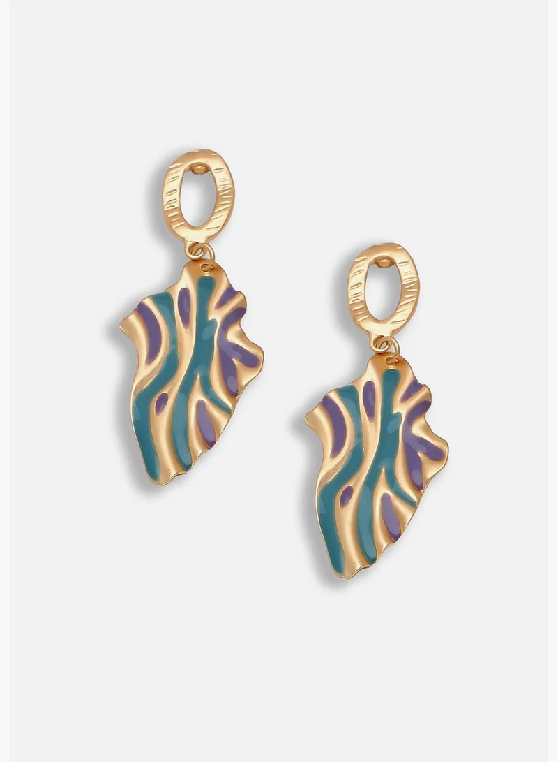 SOHI Gold Plated Party Designer Drop Earring For Women