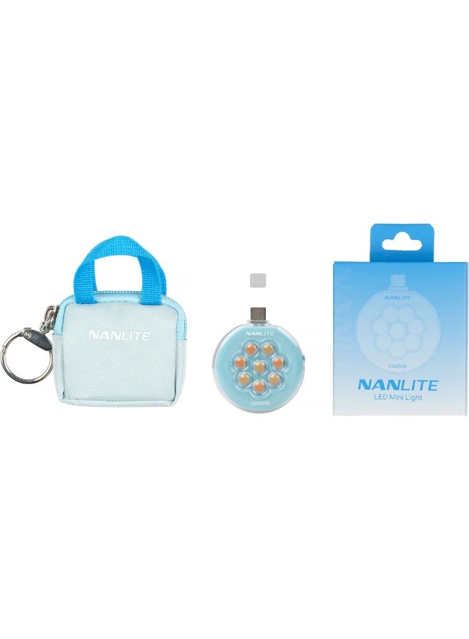 نانليت Nanlite cookie USB-C Mini Round LED (Cyan Blue) - Image 5