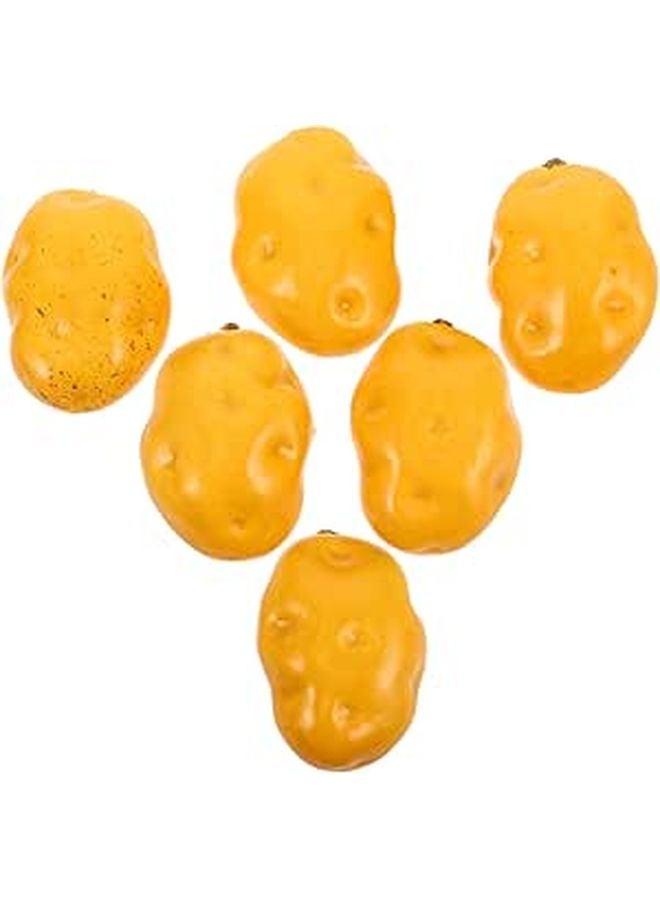 6Pcs Realistic Foam Potatoes Simulation Vegetables Safe Pretend Play Kitchen Accessories - Image 1