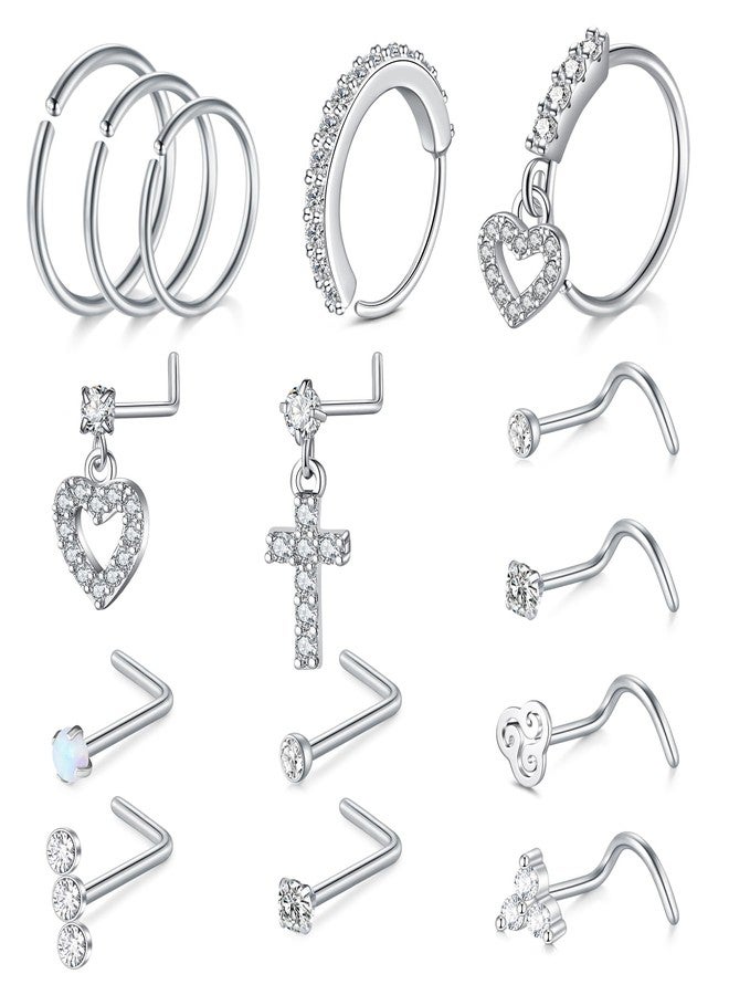 Briana Williams Nose Rings & Piercings - Surgical Steel Nose Ring, Hoops & Studs - 20g - Silver - Image 1