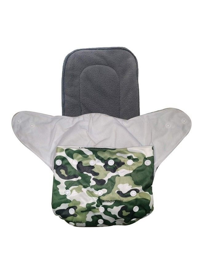 BabyMoon (Set Of 3 1 Cloth Diaper With 2 5Layesr Bamboo Insert) Premium Adjustable Reusable Washable Cloth Diaper For Baby  - Image 3