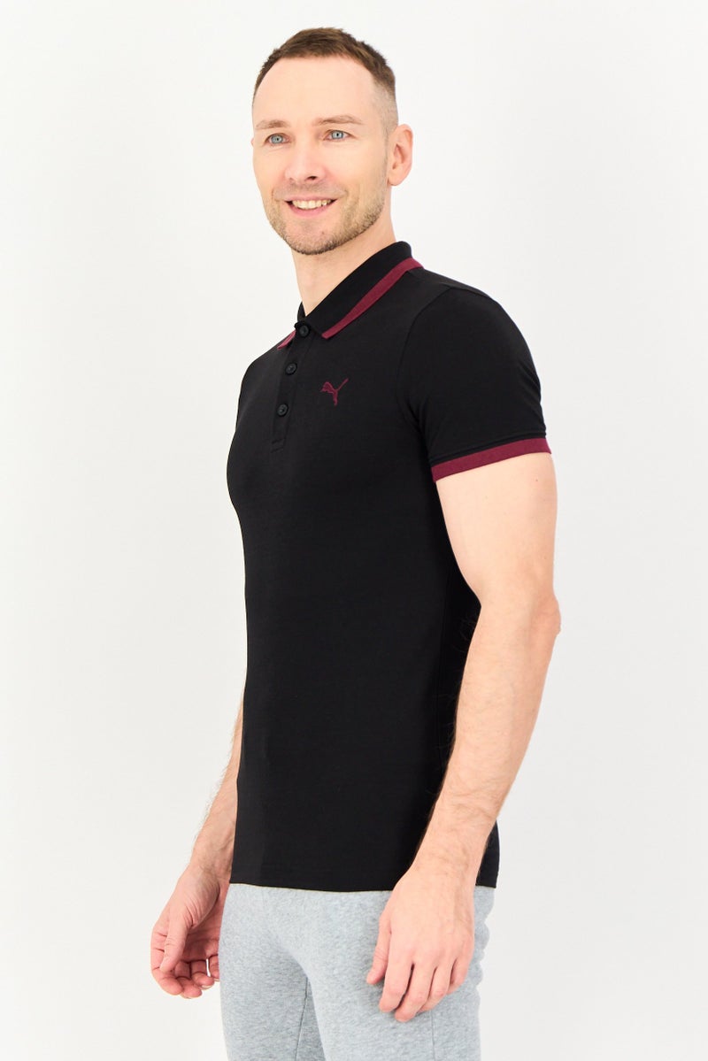 PUMA Men Sportswear Fit Short Sleeve Outdoor Polo Shirt, Black - Image 2