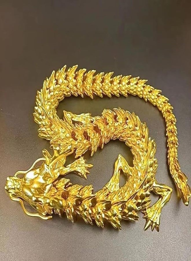 ALHBEJT Brass Dragon Statue - Movable, Change Shape, Articulated Golden Dragon for Home Office Desk Decoration - Image 4