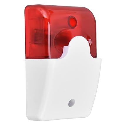 Litost Litost Mini Strobe Siren Red LED Light Sound Siren for Home Security Alarm System 110dB 12 Volt DC  - Image 1