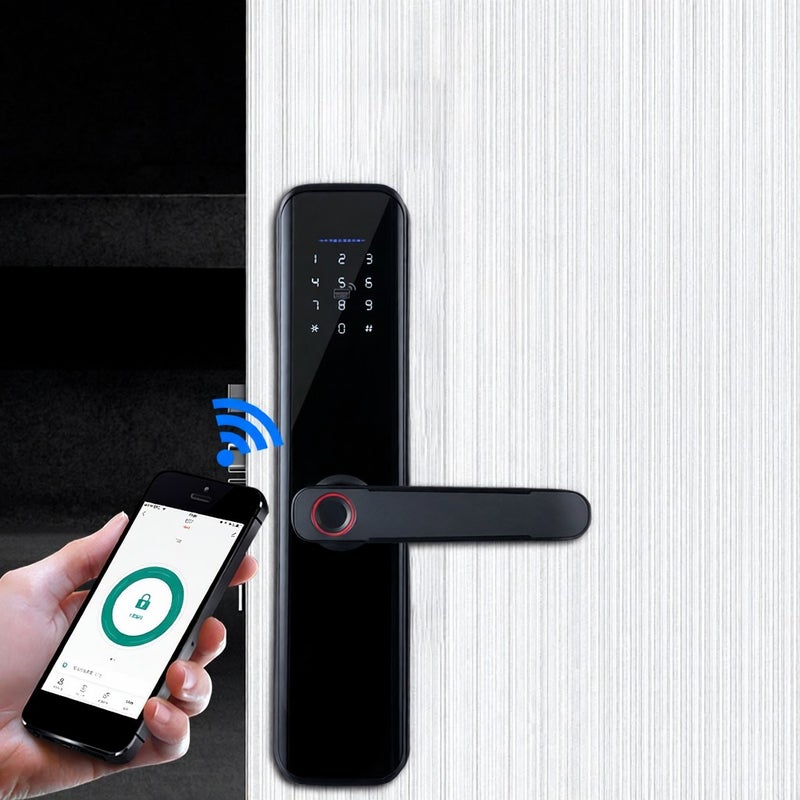 Tuya Smart Lock Fingerprint Lock Door Lock Keypad Door Lock with Handle Fingerprint Electronic Deadbolt Door Lock Smart Door Lock Compatible with Tuya APP - Image 5