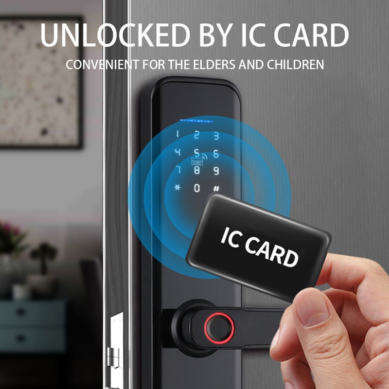 Tuya Smart Lock Fingerprint Lock Door Lock Keypad Door Lock with Handle Fingerprint Electronic Deadbolt Door Lock Smart Door Lock Compatible with Tuya APP - Image 3