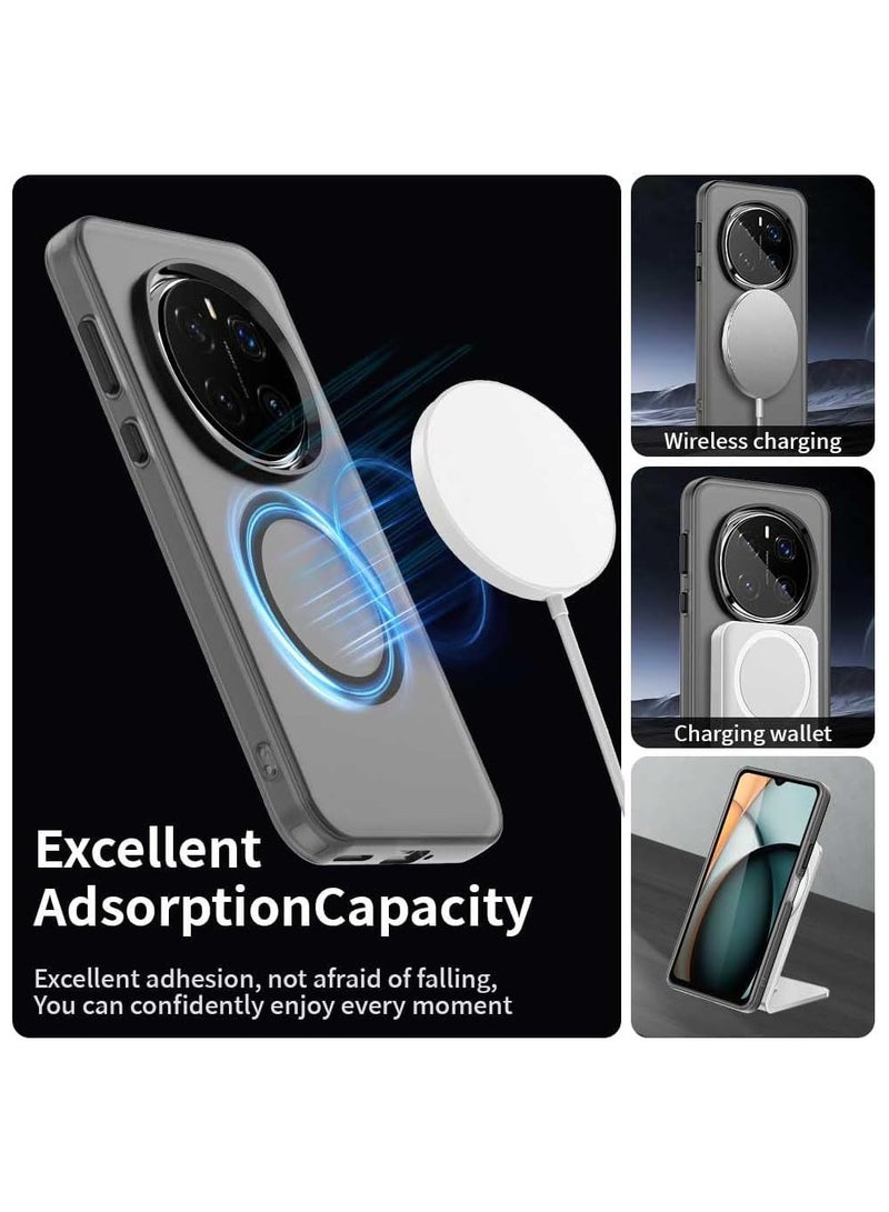 CHEROSIN حافظة هاتف مغناطيسية لهونر ماجيك 7 برو 5G، تدعم الشحن اللاسلكي، غلاف هاتف مضاد للصدمات، مضاد للانزلاق، لا يتغير لونه - Image 2