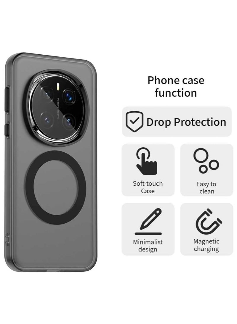 CHEROSIN حافظة هاتف مغناطيسية لهونر ماجيك 7 برو 5G، تدعم الشحن اللاسلكي، غلاف هاتف مضاد للصدمات، مضاد للانزلاق، لا يتغير لونه - Image 4