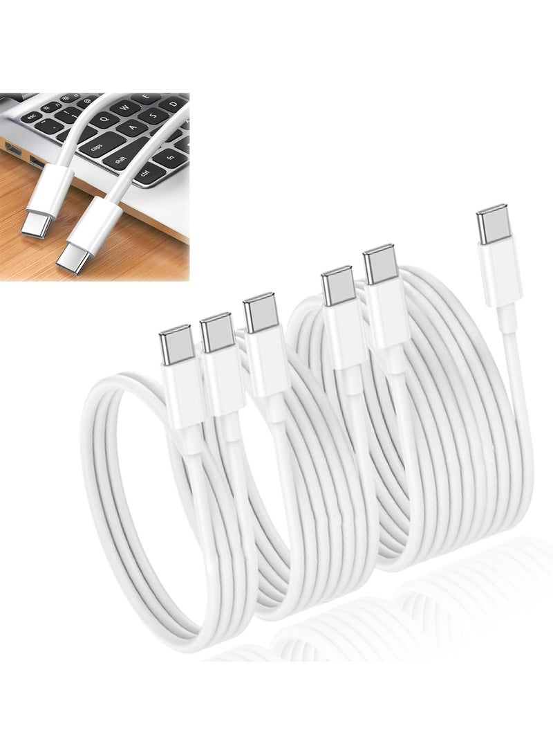 60W Fast Charging USB-C to USB-C Cable Bundle Includes 1-meter, 2-meter, and 3-meter cables Compatible with iPhone 16/15 Pro Max, Samsung Galaxy S25/S24, iPad Pro, MacBook Pro 3-Piece Set (3.3 ft + 6.6 ft + 10 ft) - Image 1