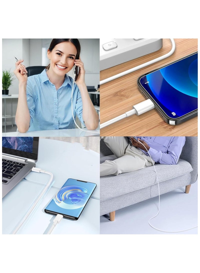 60W Fast Charging USB-C to USB-C Cable Bundle Includes 1-meter, 2-meter, and 3-meter cables Compatible with iPhone 16/15 Pro Max, Samsung Galaxy S25/S24, iPad Pro, MacBook Pro 3-Piece Set (3.3 ft + 6.6 ft + 10 ft) - Image 2