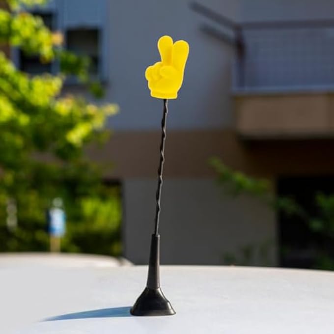 rayihni Cute Finger Antenna Ball Toppers for Cars Five Finger Design Fun Automotive Roof Decor Universal Car Accessories Funny Decal for Vehicle Antennas - Image 3