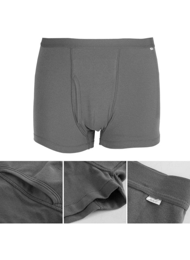klarako Men Underwear, Incontinence Underwear for Men, Breathable Cotton Incontinence Underpants Washable and Reusable Boxer Briefs (Gray)(Large) - Image 4
