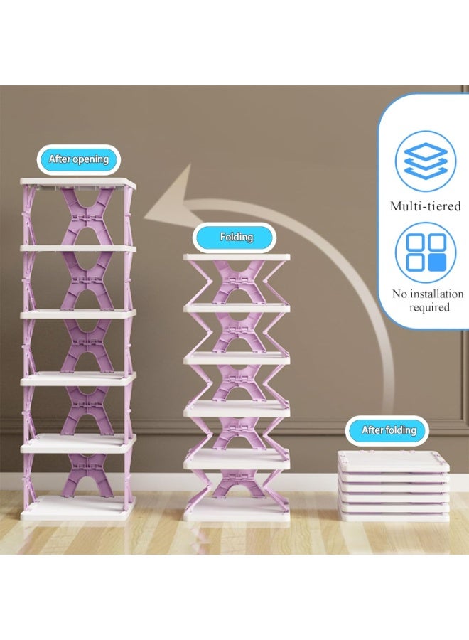 UBEdge Foldable Multi-Layer Shoe Rack – Free Splicing Stackable Shoe Organizer Storage Shelf for Home, Closet & Entryway - Image 1