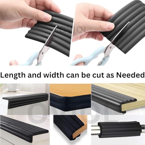 OVIOL 1 Pcs Corner Protector for Sharp Edges Thick Extra Soft Foam Table Corners Edge Protector Baby Proofing Products for Kids Table Desk Furniture, 6.5ft (2mtr) (Black, Pack of 1) - Image 3