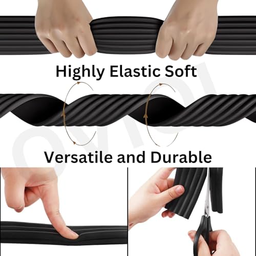 OVIOL 1 Pcs Corner Protector for Sharp Edges Thick Extra Soft Foam Table Corners Edge Protector Baby Proofing Products for Kids Table Desk Furniture, 6.5ft (2mtr) (Black, Pack of 1) - Image 4