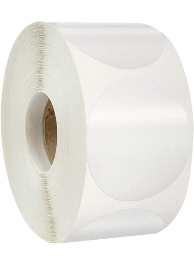 Premify 500 قطعة ملصقات ختم شفافة 2.5 سم/1 بوصة، عبوة تجزئة شفافة، ملصقات ختم دائرية، ملصقات لاصقة شفافة، ملصقات ختم ظرف شفافة دائرية، شفافة - Image 1