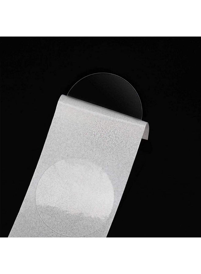 Premify 500 قطعة ملصقات ختم شفافة 2.5 سم/1 بوصة، عبوة تجزئة شفافة، ملصقات ختم دائرية، ملصقات لاصقة شفافة، ملصقات ختم ظرف شفافة دائرية، شفافة - Image 3