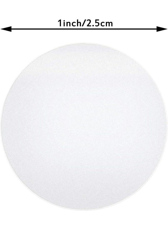 Premify 500 قطعة ملصقات ختم شفافة 2.5 سم/1 بوصة، عبوة تجزئة شفافة، ملصقات ختم دائرية، ملصقات لاصقة شفافة، ملصقات ختم ظرف شفافة دائرية، شفافة - Image 2