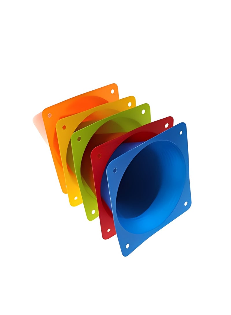 H Pro 32 CM Training Cones Set of 6 Pcs |Durable Sports Marker Cones for Football, Soccer, Agility, Speed, Fitness and Outdoor Drills - Image 2