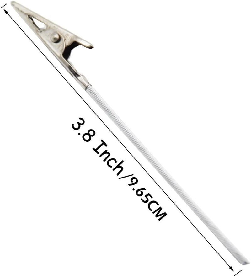 HW 50 Pack Metal Wire Alligator Clamp, 4'' Long-Tailed Alligator Iron Clip, Stand Photo Holder Stand Memo Clip (WE1-D1) - Image 3