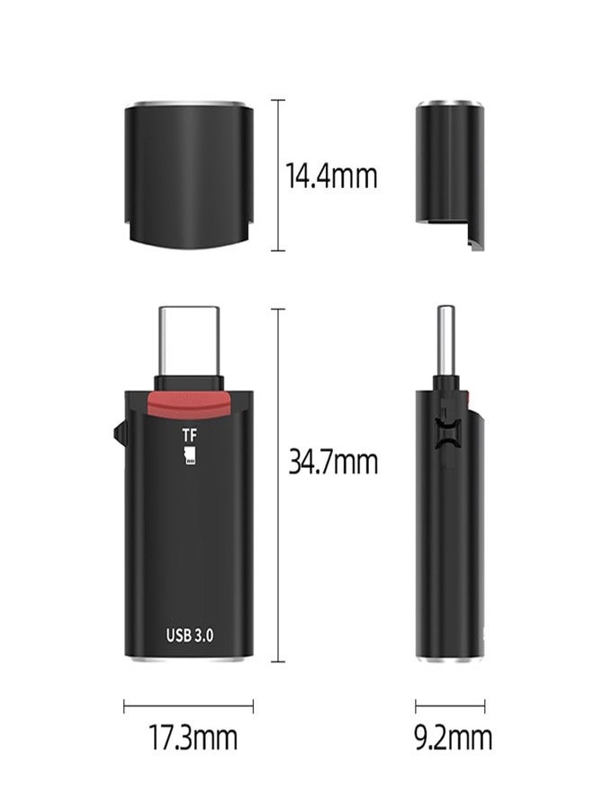 cablecc Reversible Type-C USB-C to USB 3.0 Female OTG & TF Micro-SD Card Reader Adapter 10Gbps for Tablet Phone Laptop - Image 3