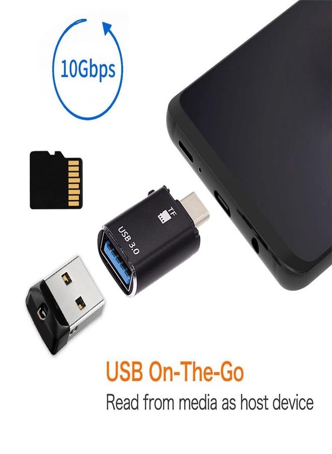 cablecc Reversible Type-C USB-C to USB 3.0 Female OTG & TF Micro-SD Card Reader Adapter 10Gbps for Tablet Phone Laptop - Image 2