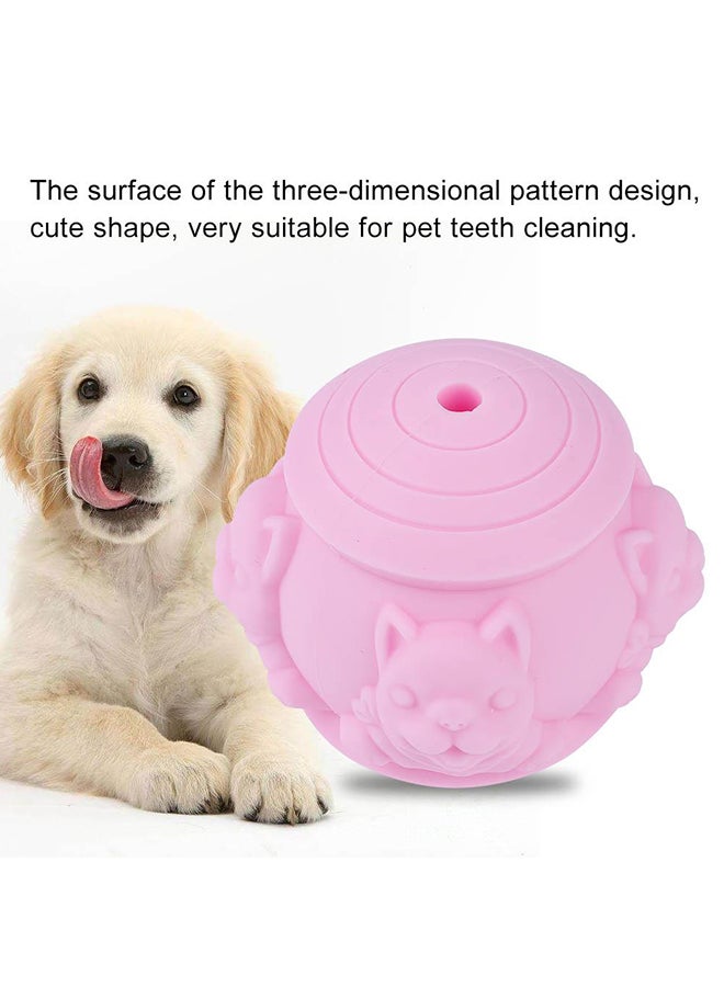 Silicone Pet Ball Pink - Image 2