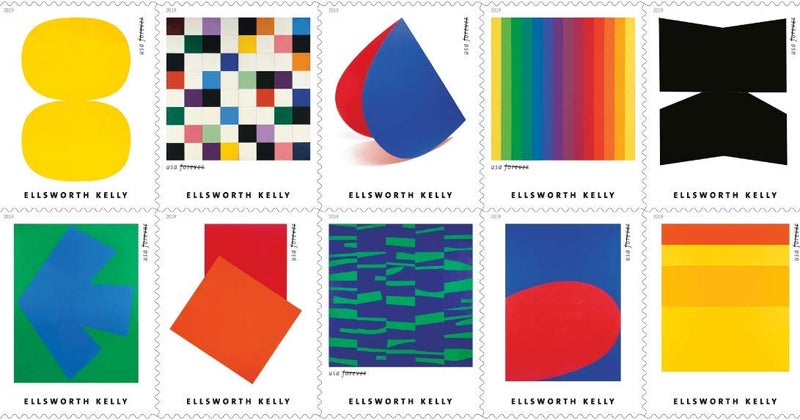 USPS Ellsworth Kelly Artist Pane of 20 US First Class Forever Postage Stamps Scott 5391a (20 Stamps) - Image 2