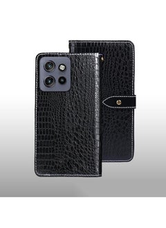 IDEWEI Case For Motorola Edge 50 Neo Crocodile Texture Leather Phone Case  - Image 2