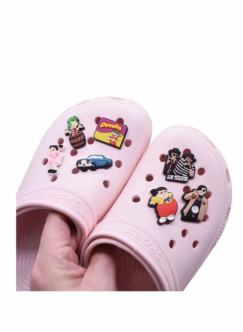 Excefore Shoes Decorations Charms Crocs Charms Jibbitz Sandals Buckle Party Birthday Gift, Mexico Charms Bracelet Wristband Decorations for Adult Men Women Kids 47Pcs  - Image 5