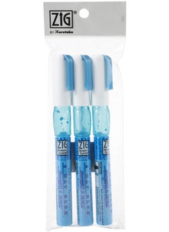 Kuretake Zig 2 Way Glue Pen 1Mm Ball Tip 3 Pcs Set Adhesive For Kids Adult Artists Crafting Scrapbooking Gift Card Calligraphy Made In Japan  - Image 1