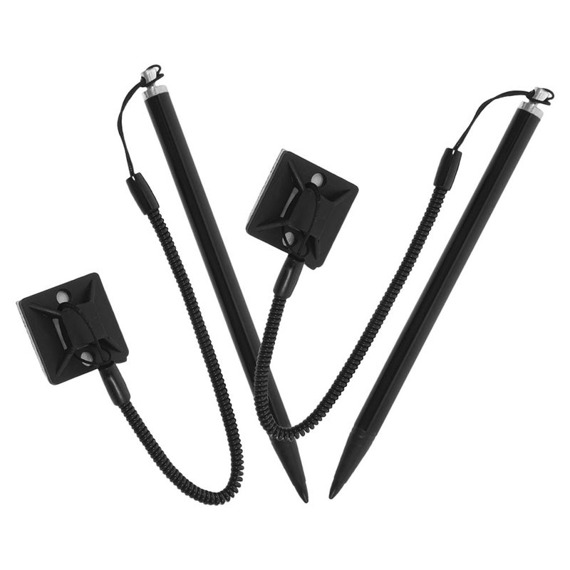 2Pcs Pen With Spring Rope And Base Resistive Painting Pen Resistive Stylus For Touchscreen Devices Black - Image 4