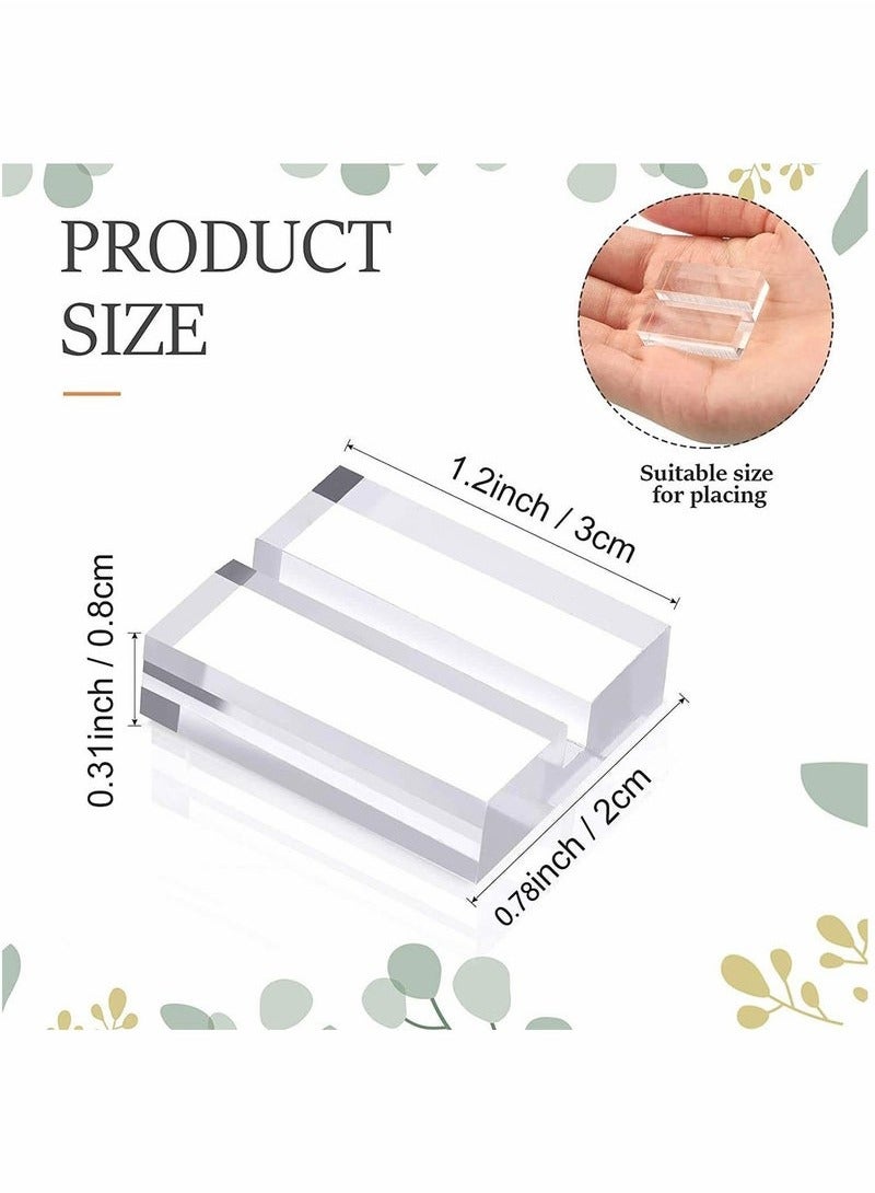 ELFSA Acrylic Stands Place Card Holders Table Number Stands Clear Card Display Stand Suitable for Table Wedding Photos Menu and Meeting 12 Pieces - Image 2
