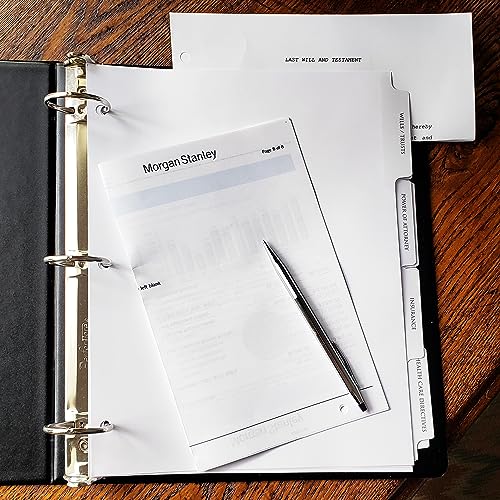 Nancy Nikko Estate Planning Portfolio 3-Ring Binders – Leather Like Feel with Gold Debossed Title. Dividers and Sheet Protectors Included (Estate Planning Portfolio, Green, 2" Capacity) - Image 4