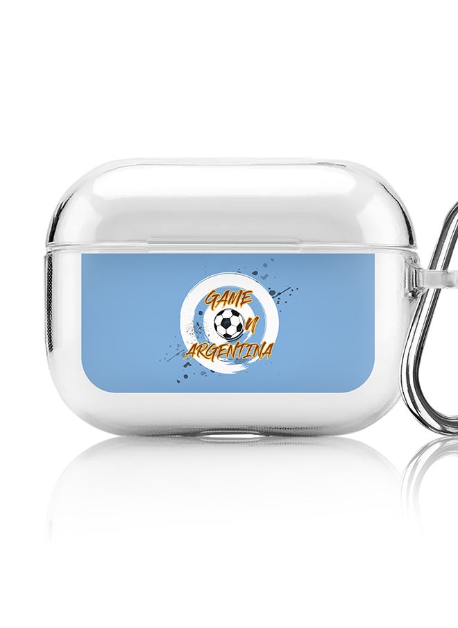 Classic Clear printed Case for Apple AirPods Pro 2nd Generation Thin Transparent Cover [Designed for Apple AirPods Pro 2nd Generation] - Game on Argentina