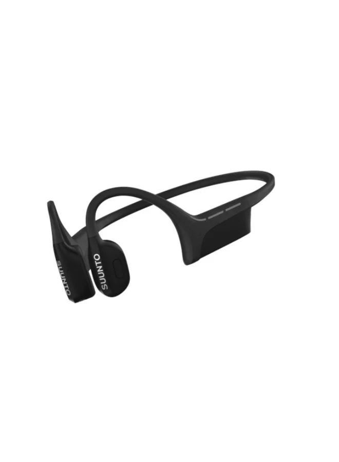 Suunto WING Open Ear Wireless Headphones | Lightweight & Stable, With LED & Smart Head Movement Control, IP67 Water Resistant, Easy & Comfortable Wear,  Made for Outdoor Adventures, Sports Wear - Black